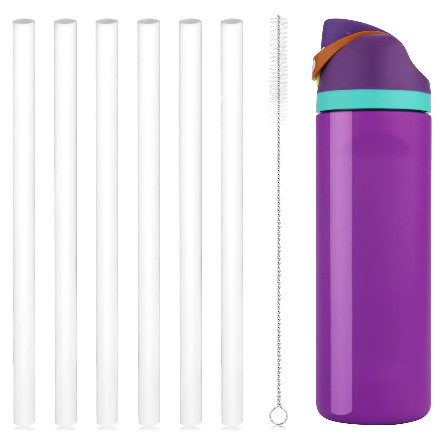 6 Pajitas Reutilizables Owala FreeSip + Cepillo de Limpieza