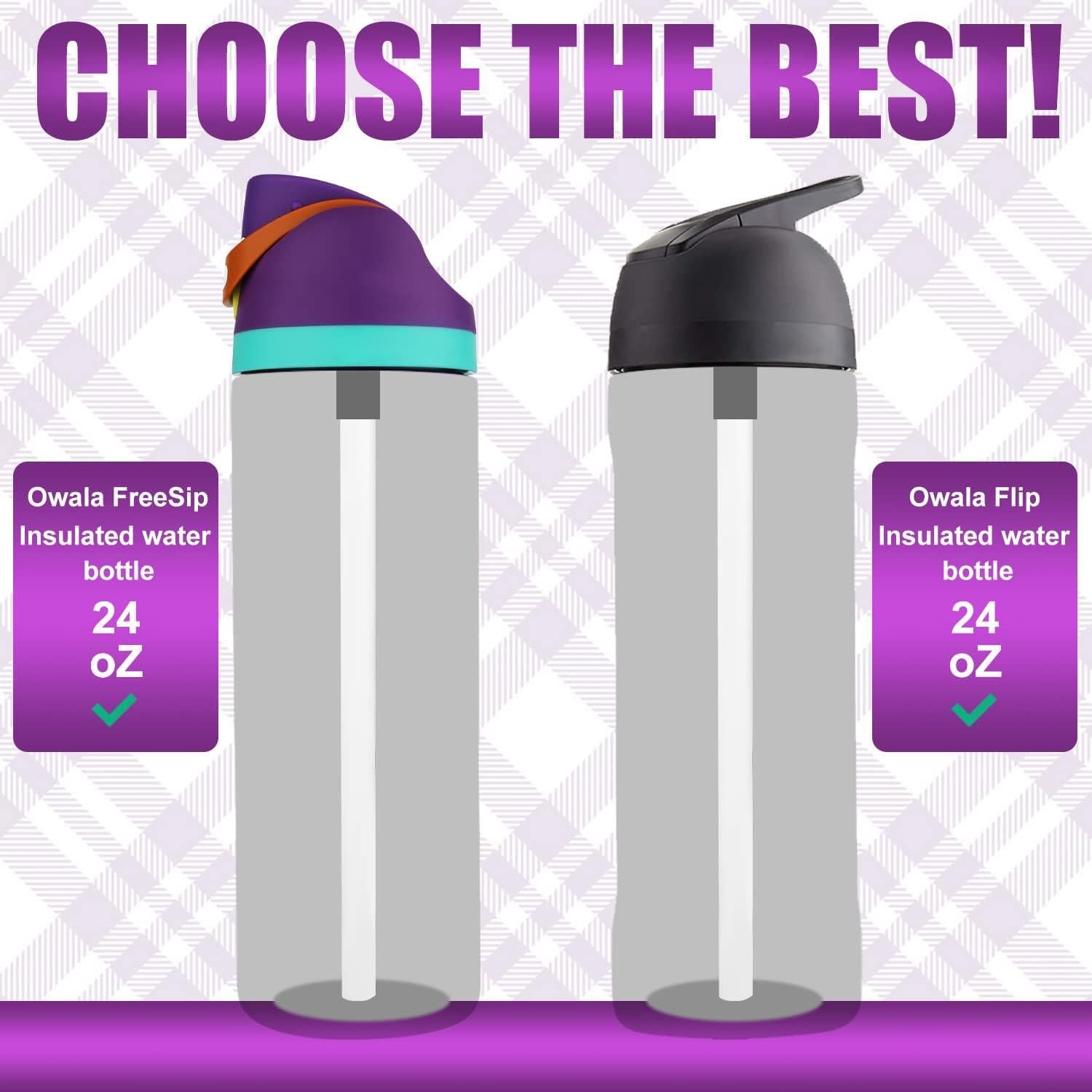 6 Pajitas Reutilizables Owala FreeSip + Cepillo de Limpieza