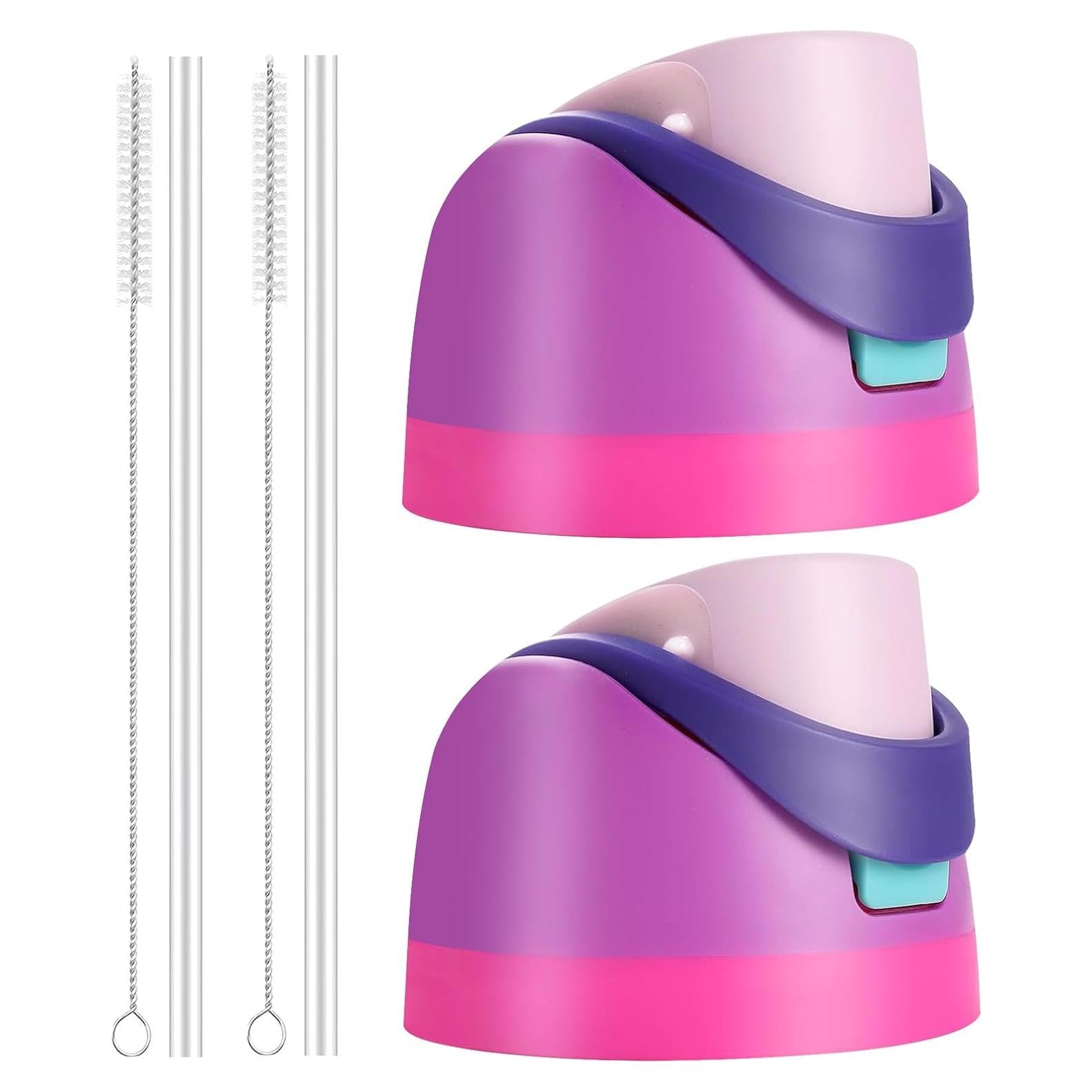 Paquete de 2 tapas Owala Freesip + popotes y cepillos - Morado