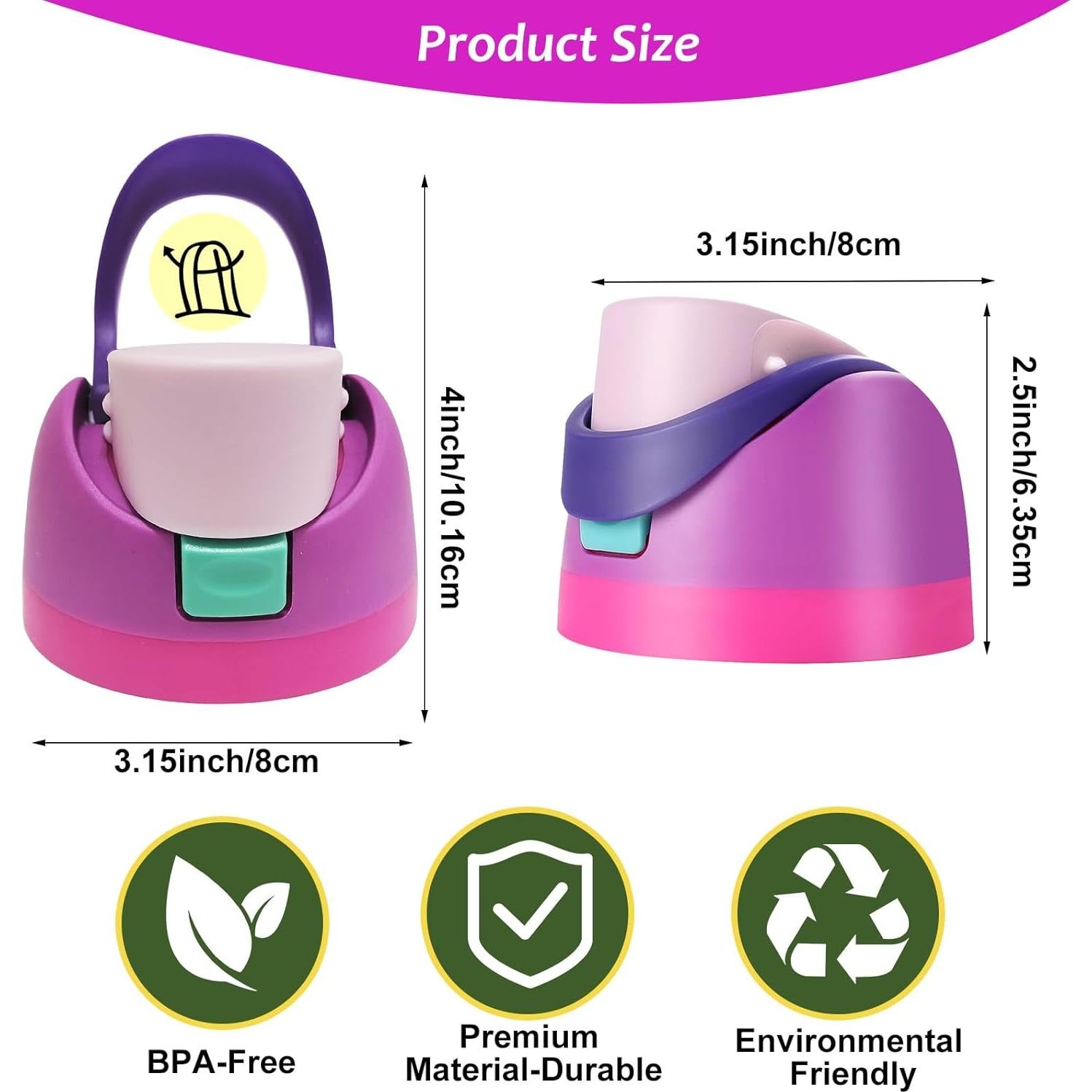 Paquete de 2 tapas Owala Freesip + popotes y cepillos - Morado