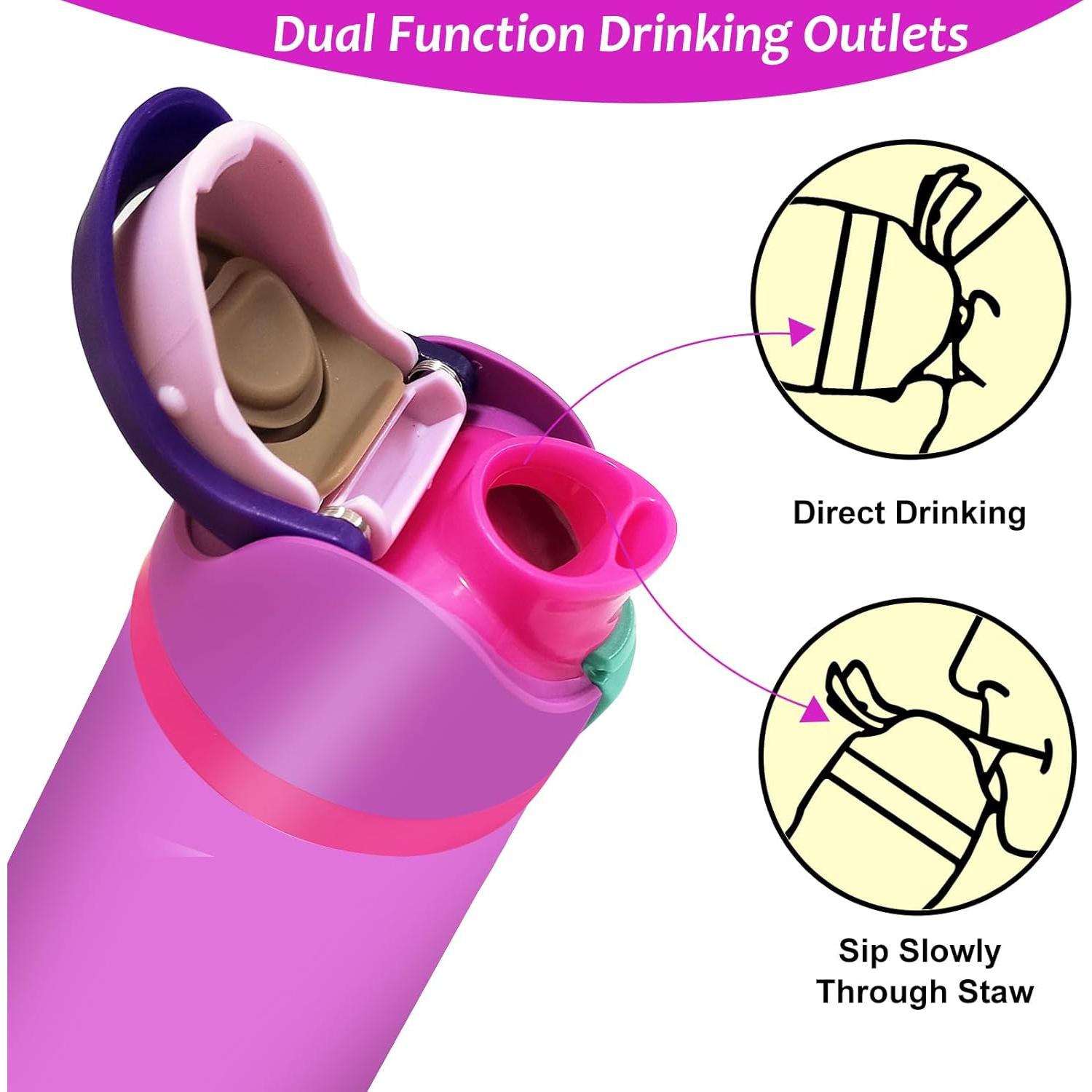 Paquete de 2 tapas Owala Freesip + popotes y cepillos - Morado