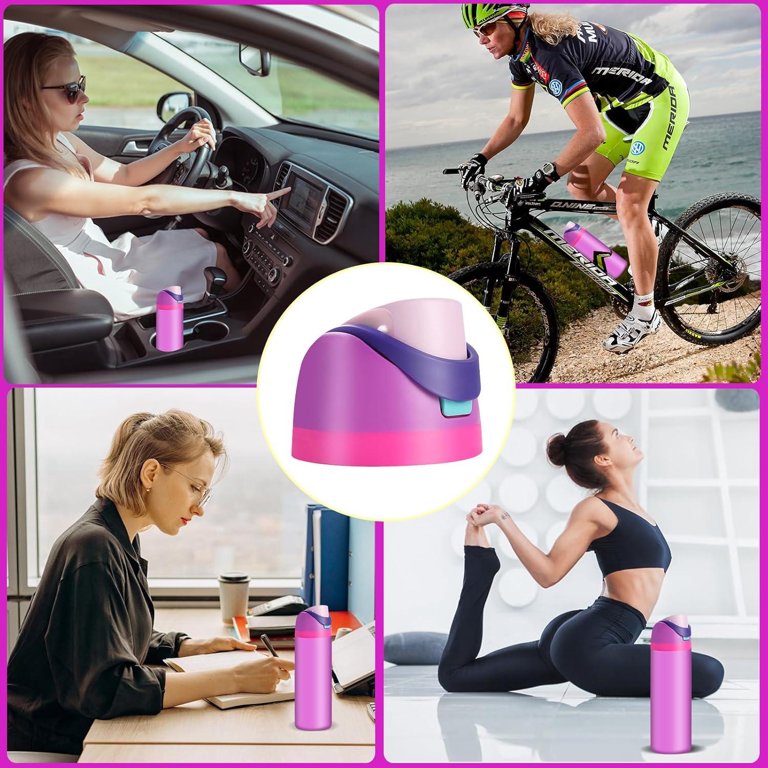 Paquete de 2 tapas Owala Freesip + popotes y cepillos - Morado