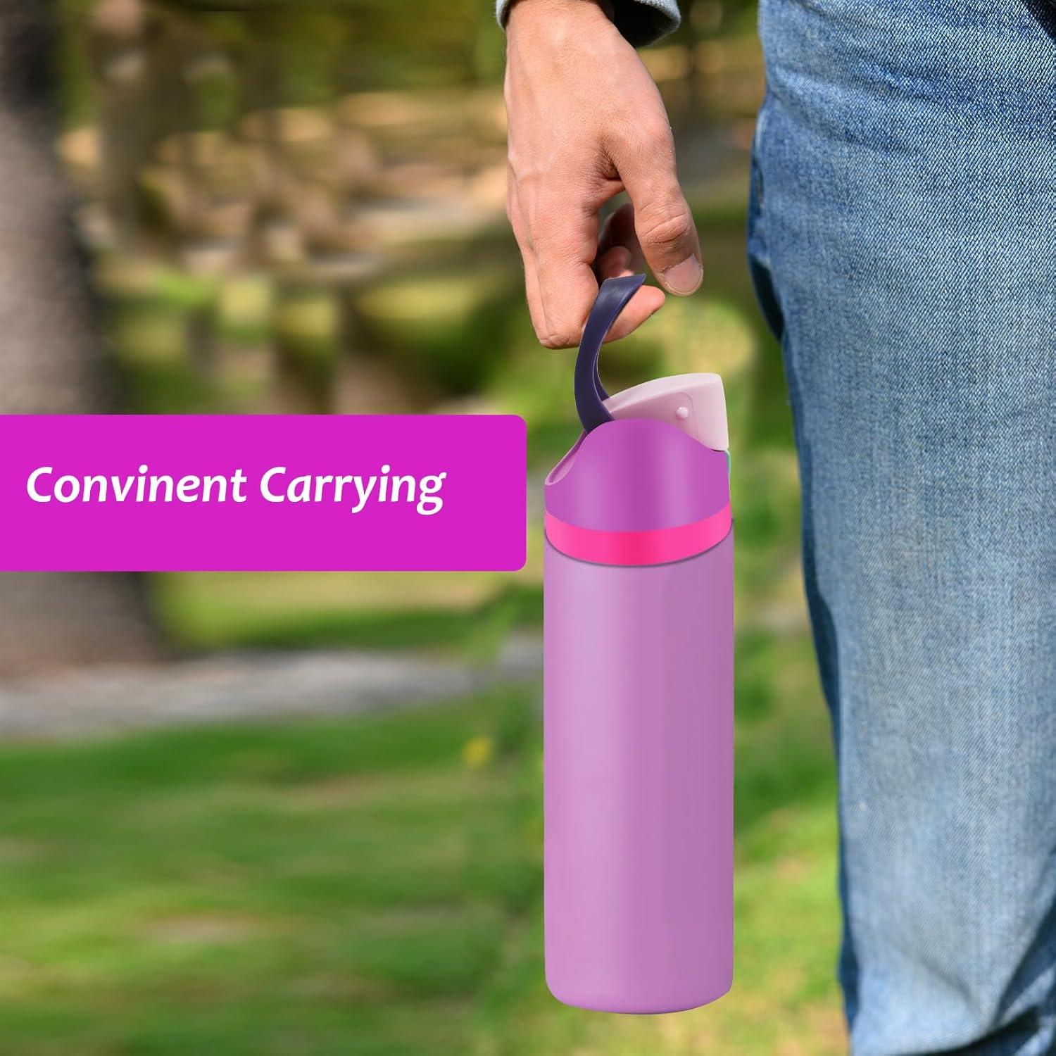 Paquete de 2 tapas Owala Freesip + popotes y cepillos - Morado