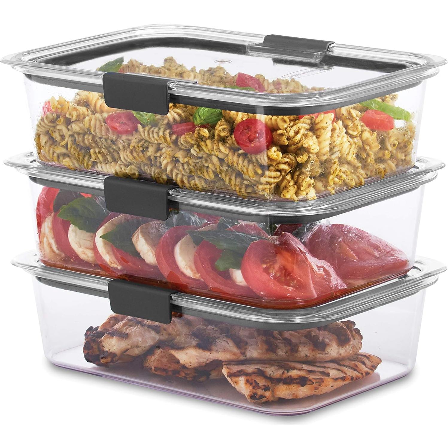 Contenedor de Almacenamiento Rubbermaid Brilliance 9.6 Tazas 3 Piezas