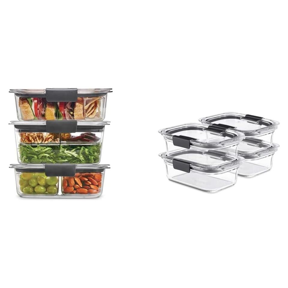 Set de 12 Contenedores de Alimentos Rubbermaid Brilliance 3.2 Tazas
