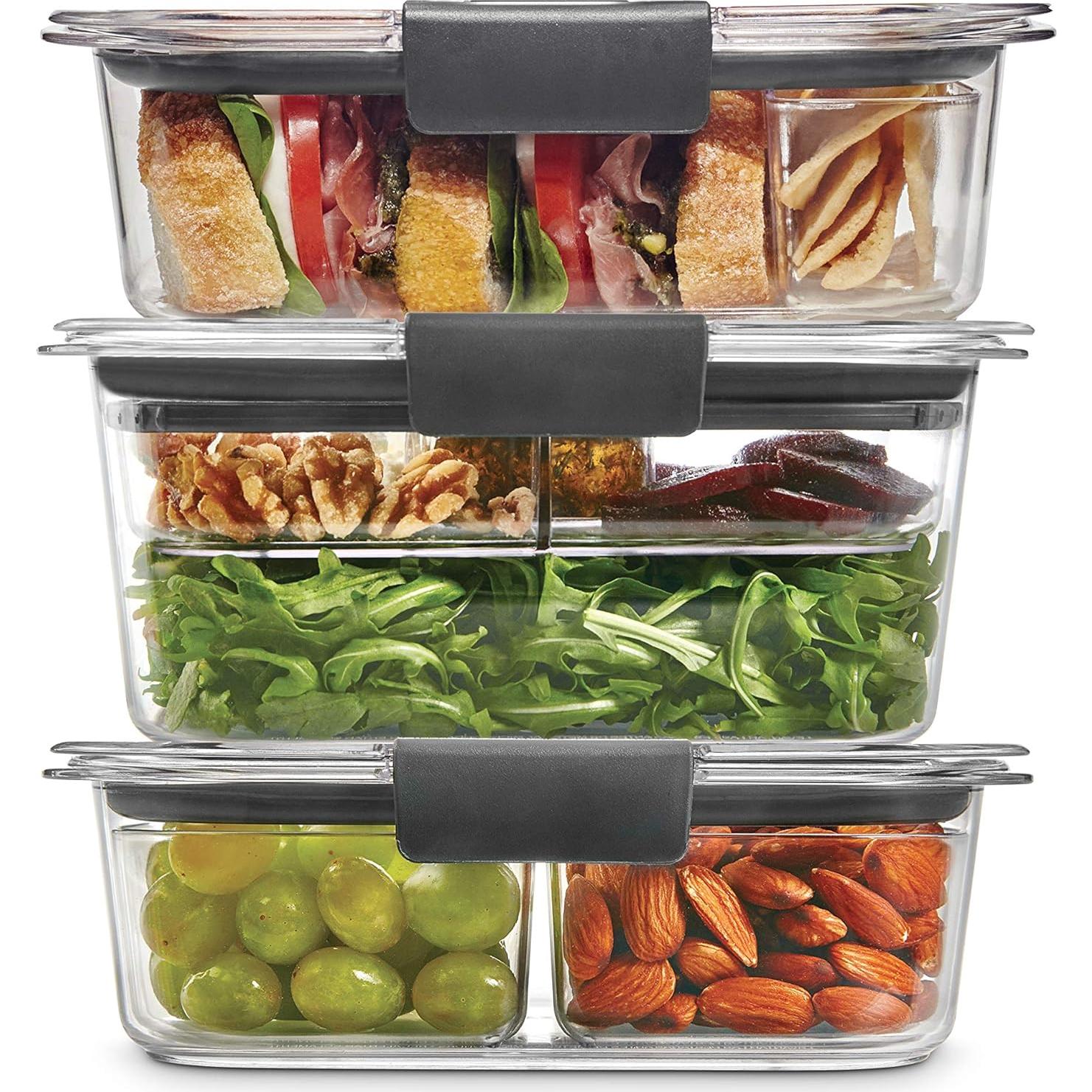 Set de 12 Contenedores de Alimentos Rubbermaid Brilliance 3.2 Tazas