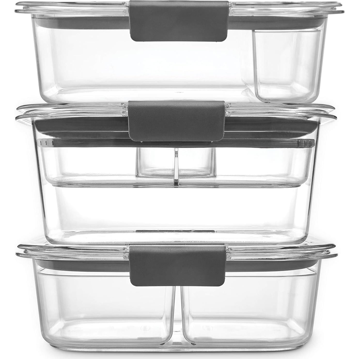 Set de 12 Contenedores de Alimentos Rubbermaid Brilliance 3.2 Tazas