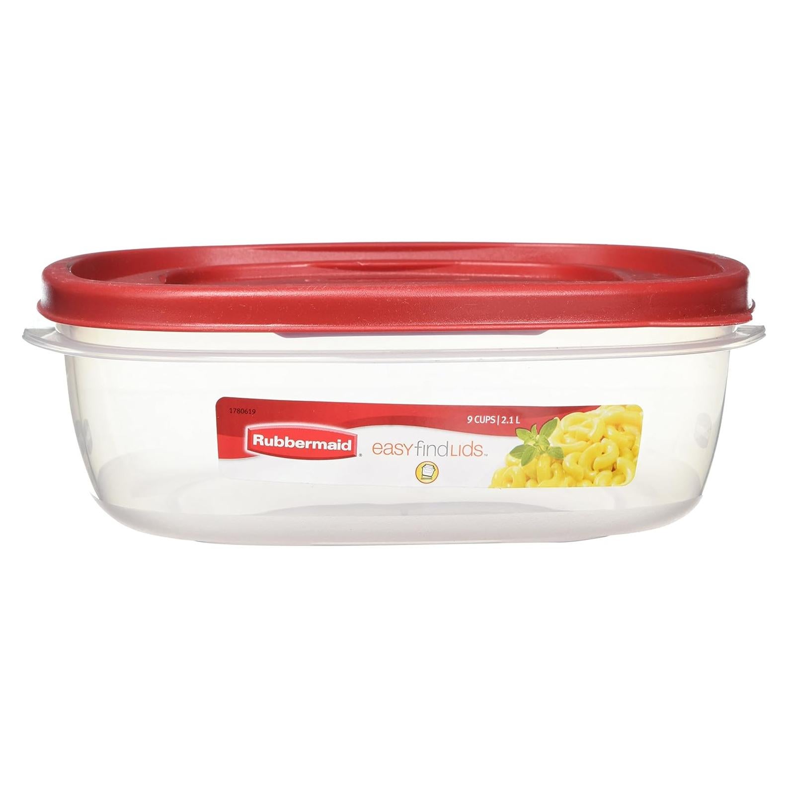 Contenedor de Almacenamiento Rubbermaid Cuadrado 9 Tazas - Paquete de 4