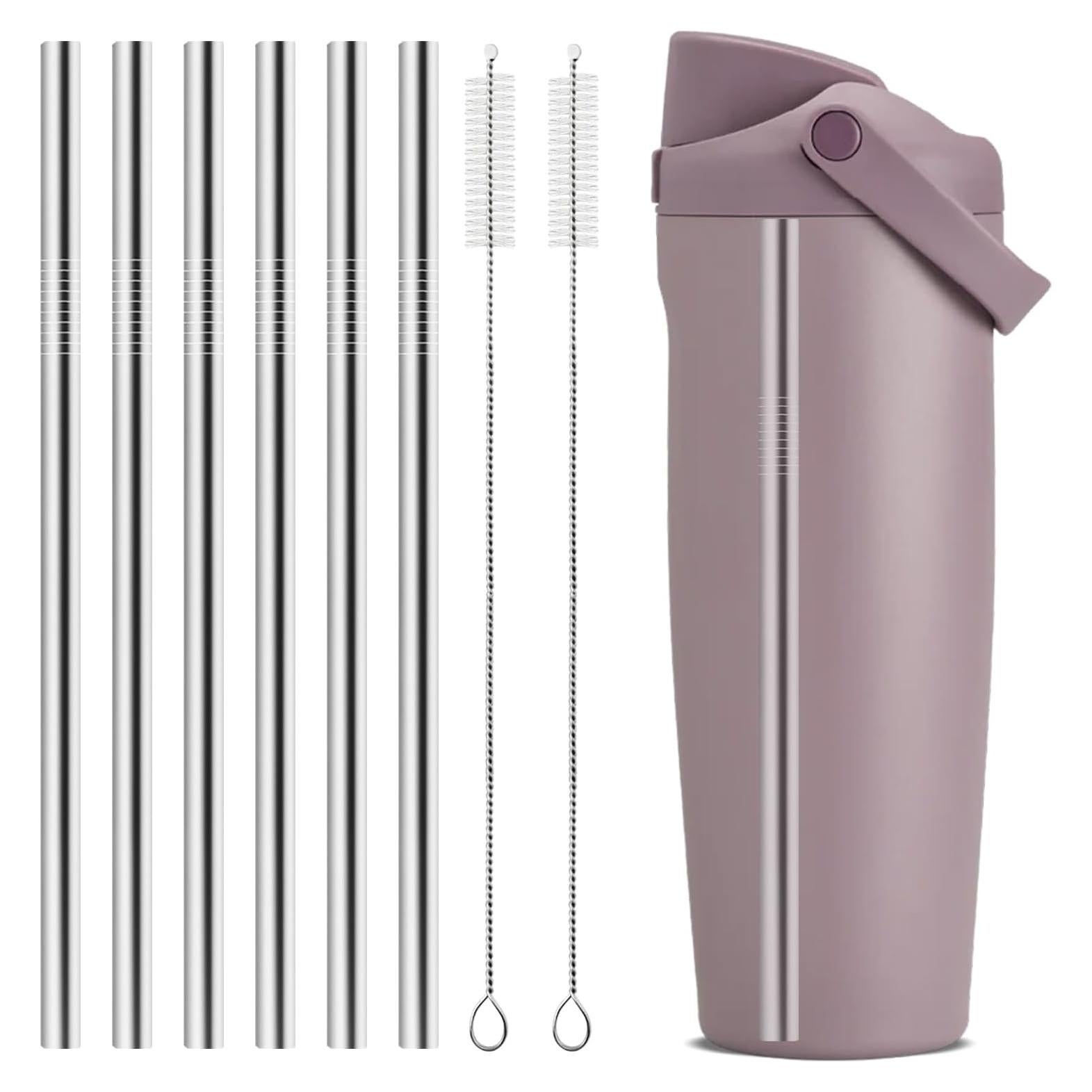 6 Popotes de Acero Inoxidable Reutilizables XZESH para Owala 40oz