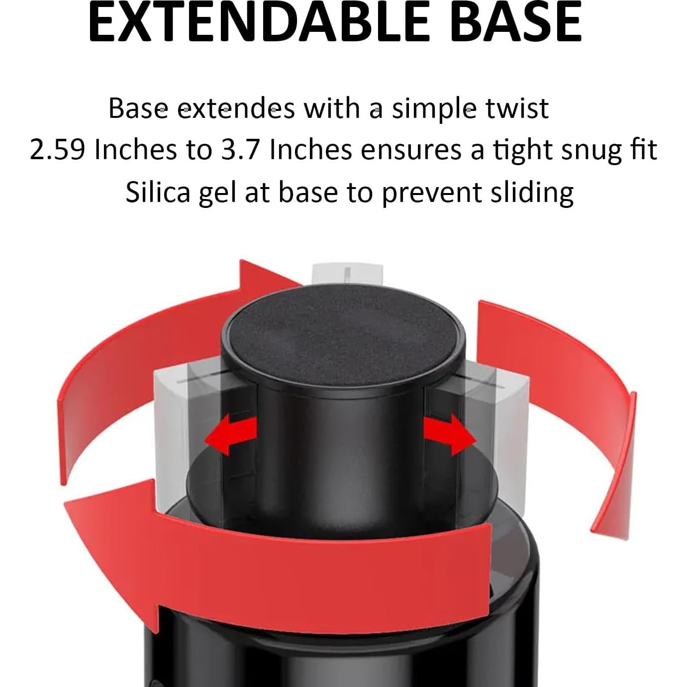 Expansor Soporte Tazas Coche Digital Nc Modelo 395 Negro