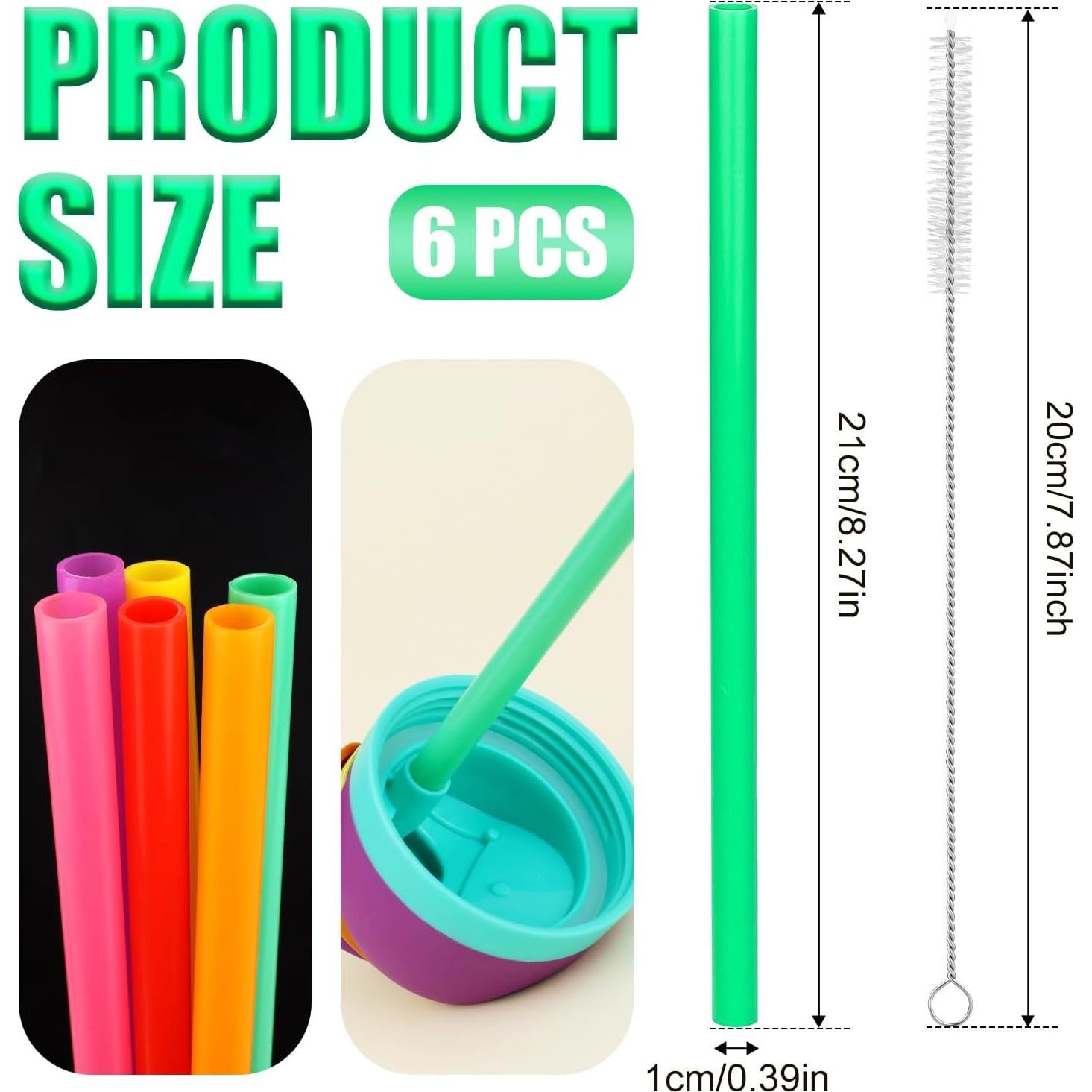 6 Pajitas Reutilizables Gosknor para Owala FreeSip 0.71L y 0.95L