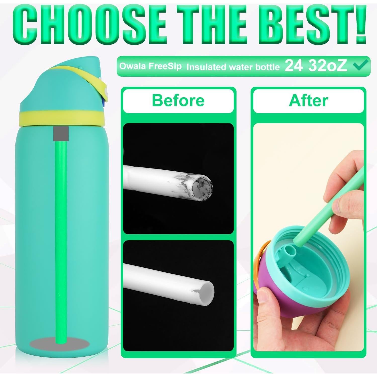 6 Pajitas Reutilizables Gosknor para Owala FreeSip 0.71L y 0.95L