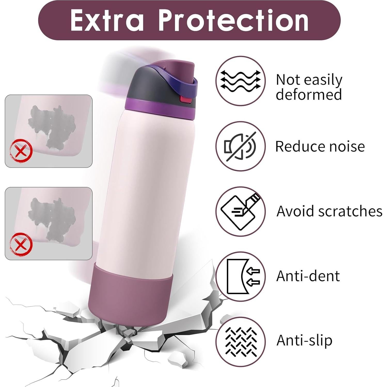 2PCS Botas de Silicona BKBY para Botellas Owala 24oz y 32oz