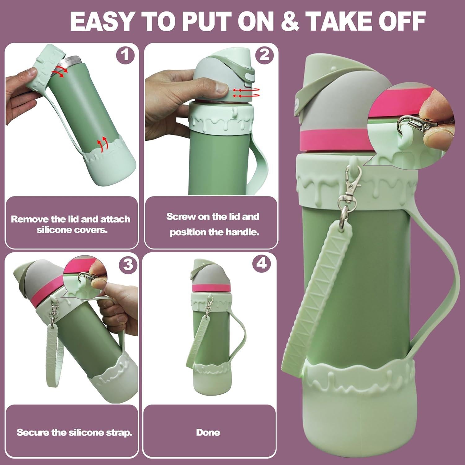 Botín de Silicona para Botella Owala Freesip 24oz - Azul