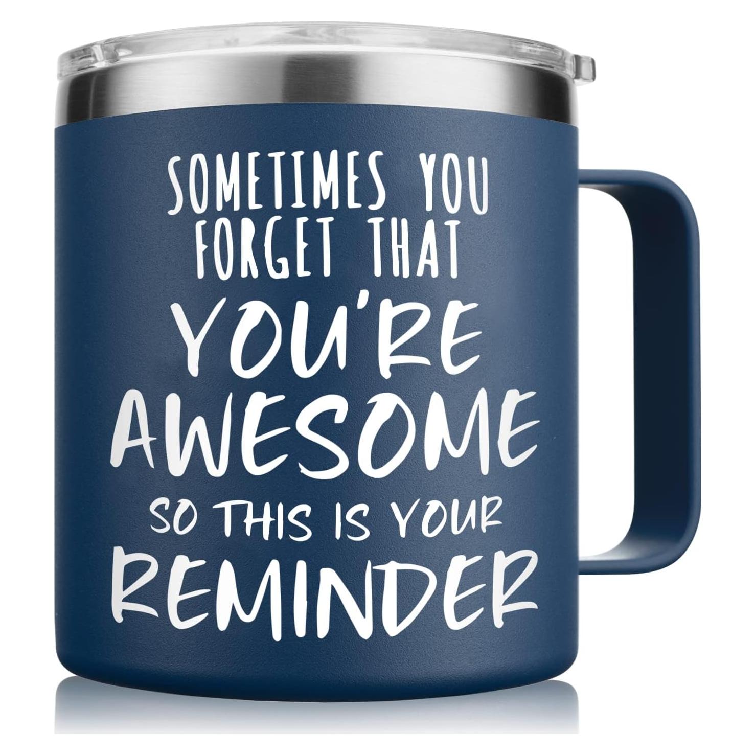 Taza de Café Aislada NOWWISH 414ml Azul Marino - Regalo Inspirador