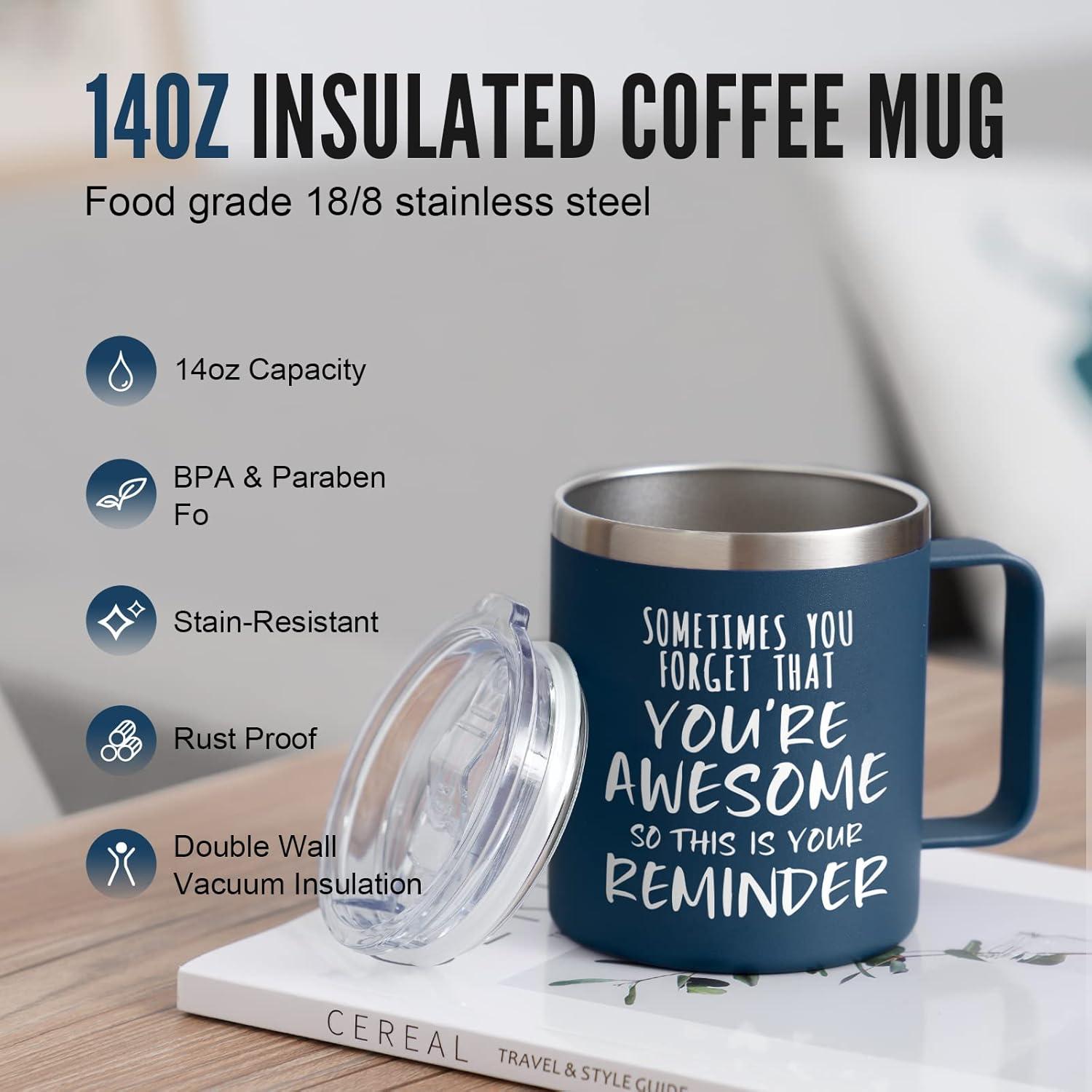 Taza de Café Aislada NOWWISH 414ml Azul Marino - Regalo Inspirador