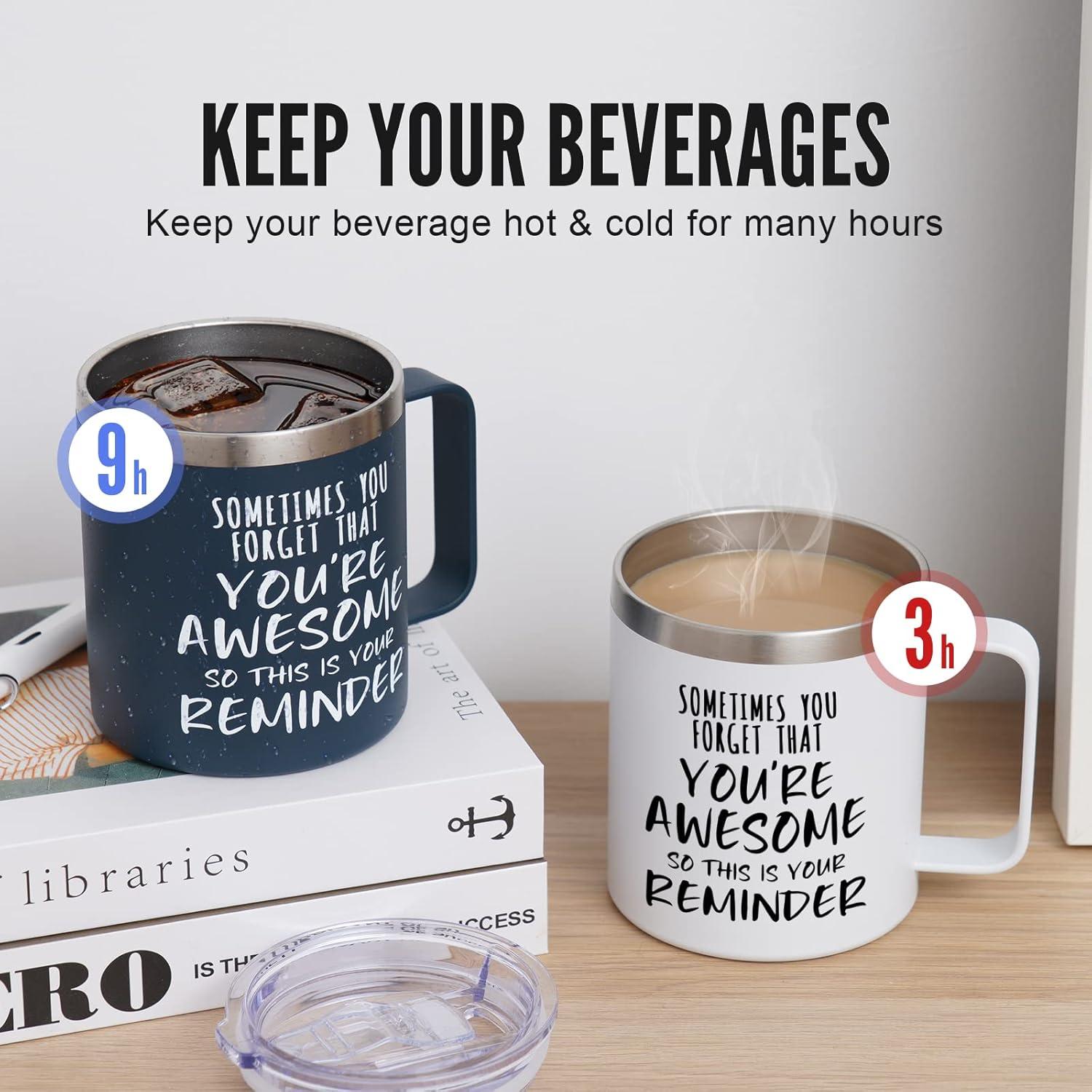 Taza de Café Aislada NOWWISH 414ml Azul Marino - Regalo Inspirador