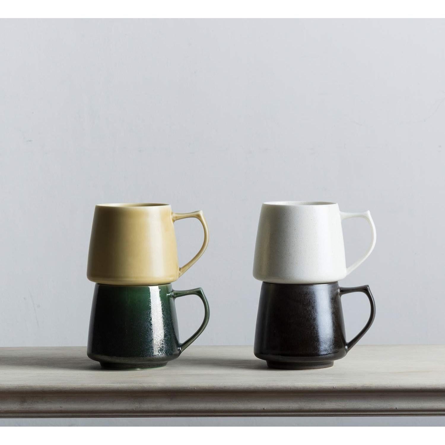 Taza Kiki Cores de Cerámica Mino Verde 320ml Apta Microondas