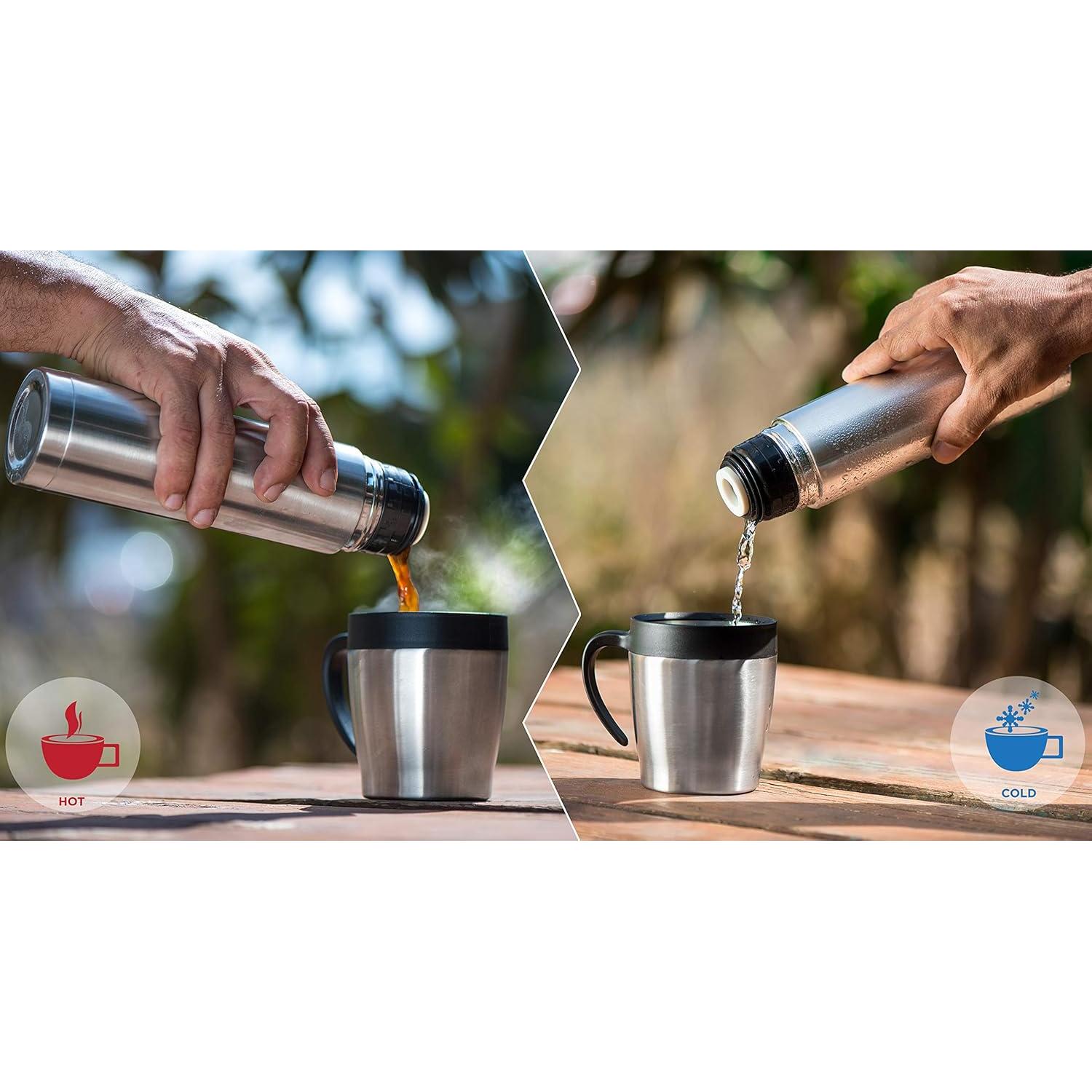 Botella Térmica Mixpresso 0.5L Acero Inoxidable con Taza