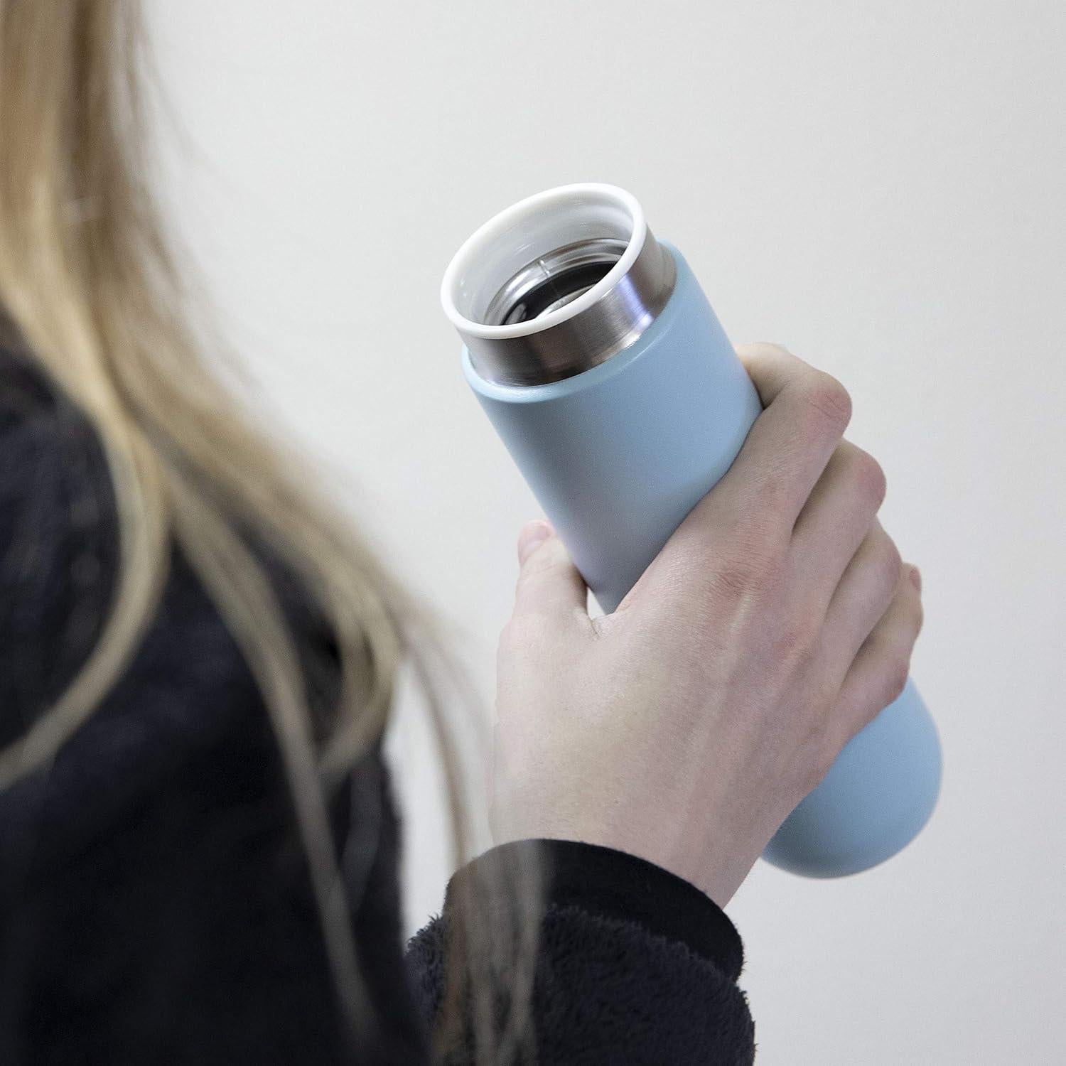 Frasco Aislado MIRA 10 oz Acero Inoxidable Azul Perla