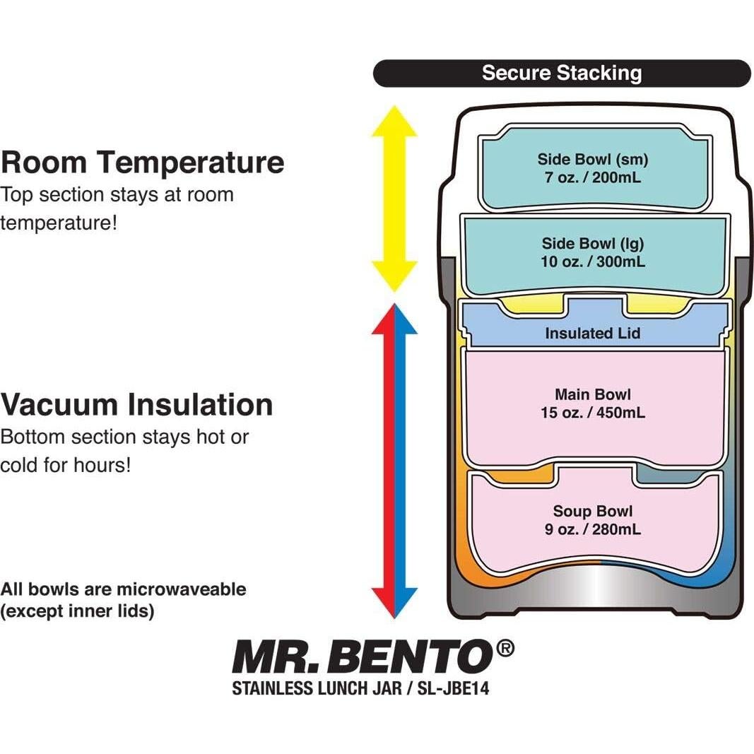 Tarro de Almuerzo Zojirushi Mr. Bento Acero Inoxidable 1.16 L Ciruela