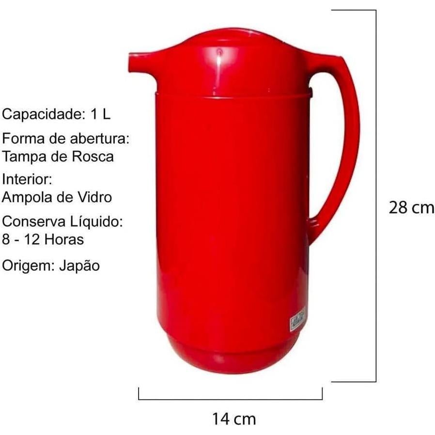 Jarra Térmica Zojirushi AHGB-10DRA 1L Acero Inoxidable Roja