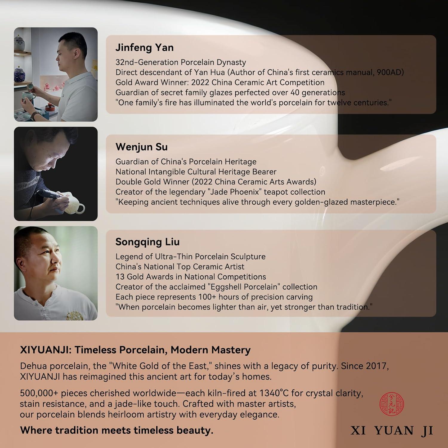 Taza de Cerámica Translucida Hecha a Mano XIYUANJI 300ml