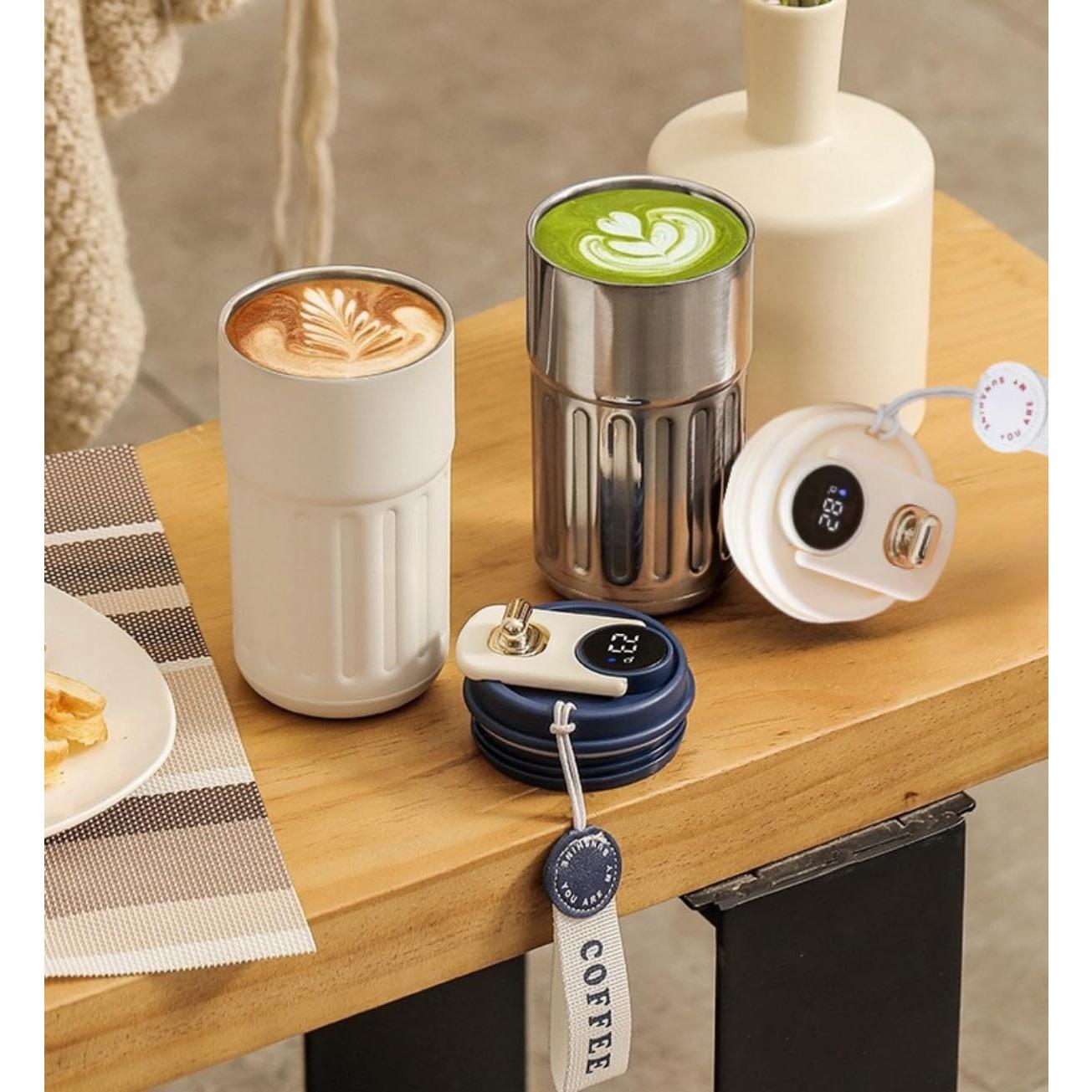 Taza de viaje ZMHQLPDZ 15oz acero inoxidable aislada