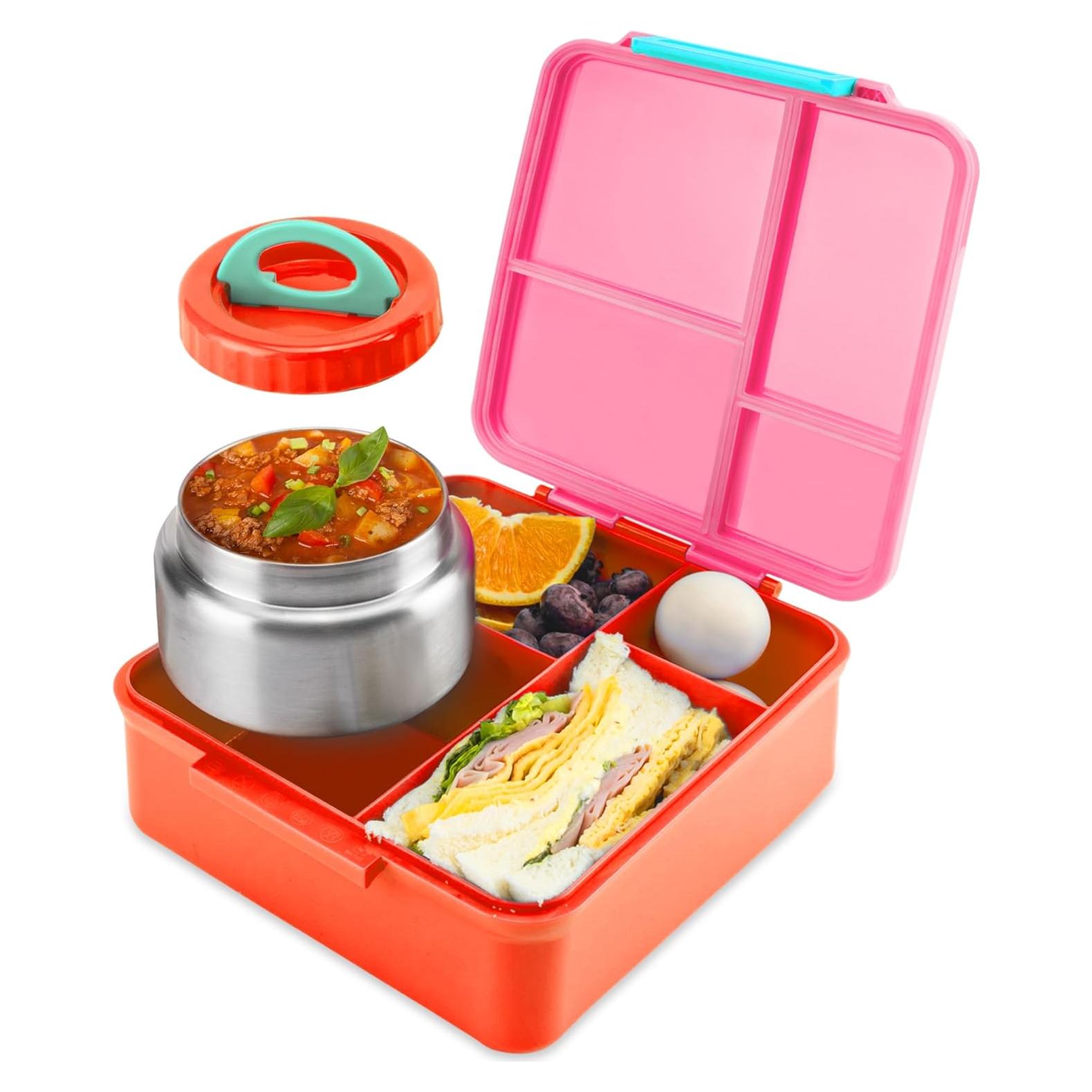Caja de Almuerzo Bento ACOTUM Vermellón 4 Compartimentos 227g
