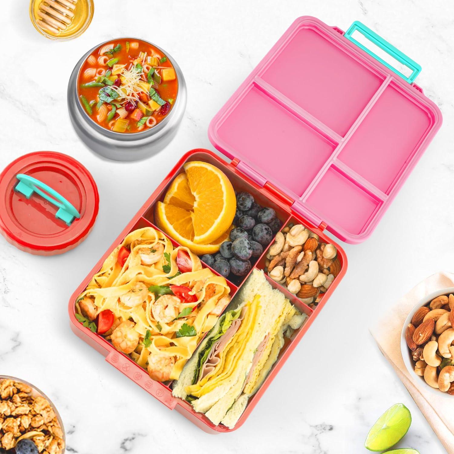 Caja de Almuerzo Bento ACOTUM Vermellón 4 Compartimentos 227g