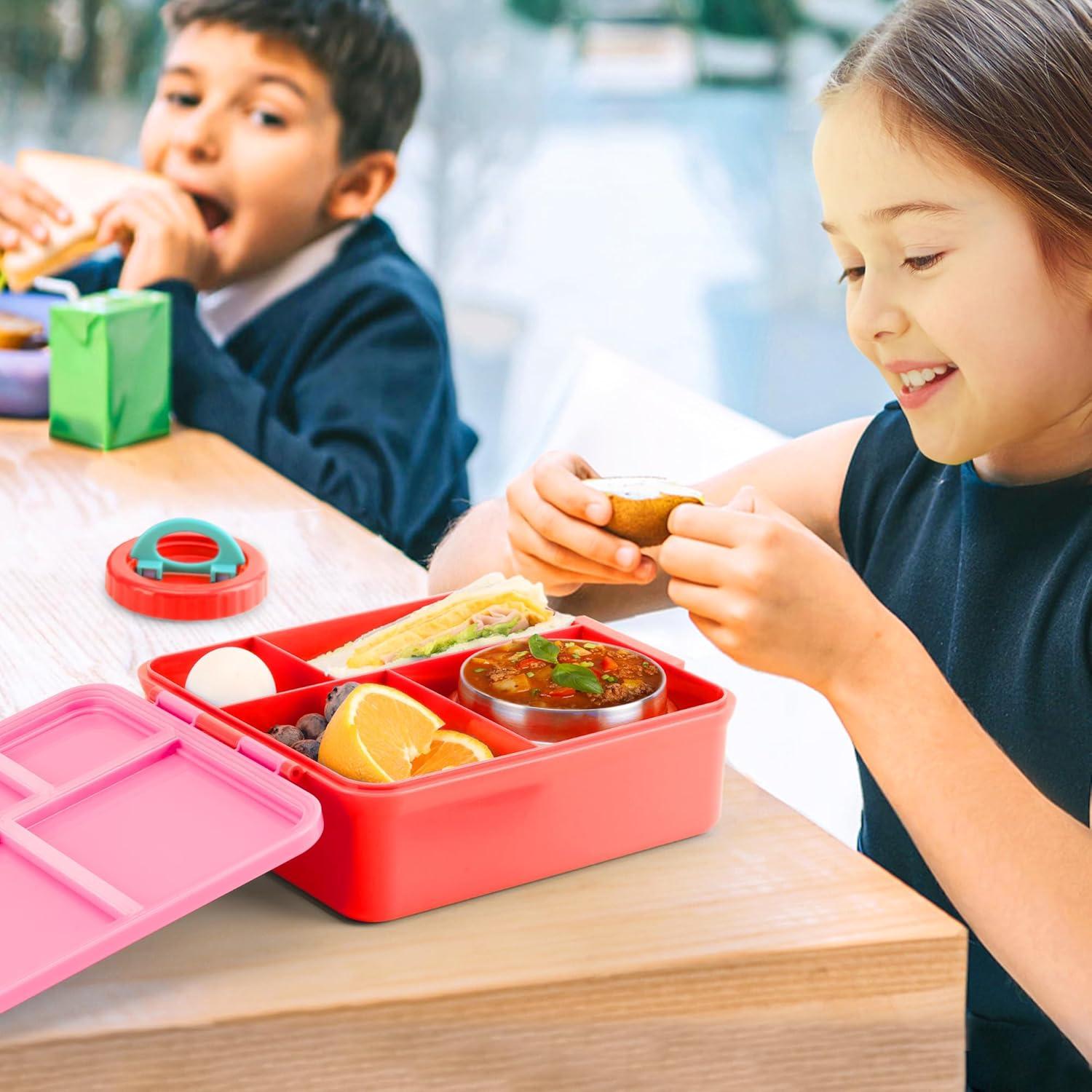 Caja de Almuerzo Bento ACOTUM Vermellón 4 Compartimentos 227g