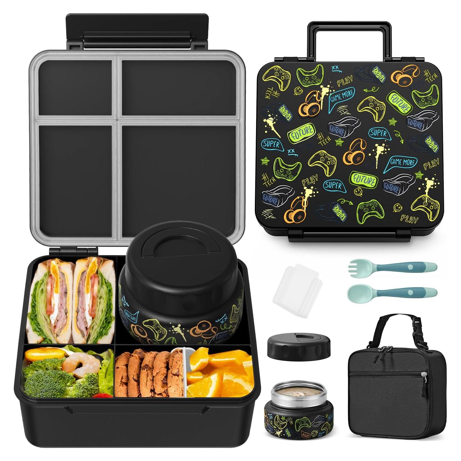 Caja Bento con Termo LOHASOK 1600 ml a Prueba de Fugas