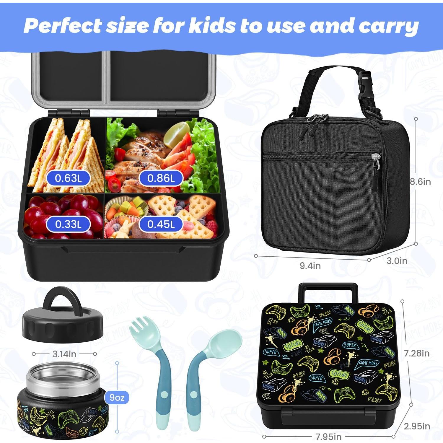 Caja Bento con Termo LOHASOK 1600 ml a Prueba de Fugas