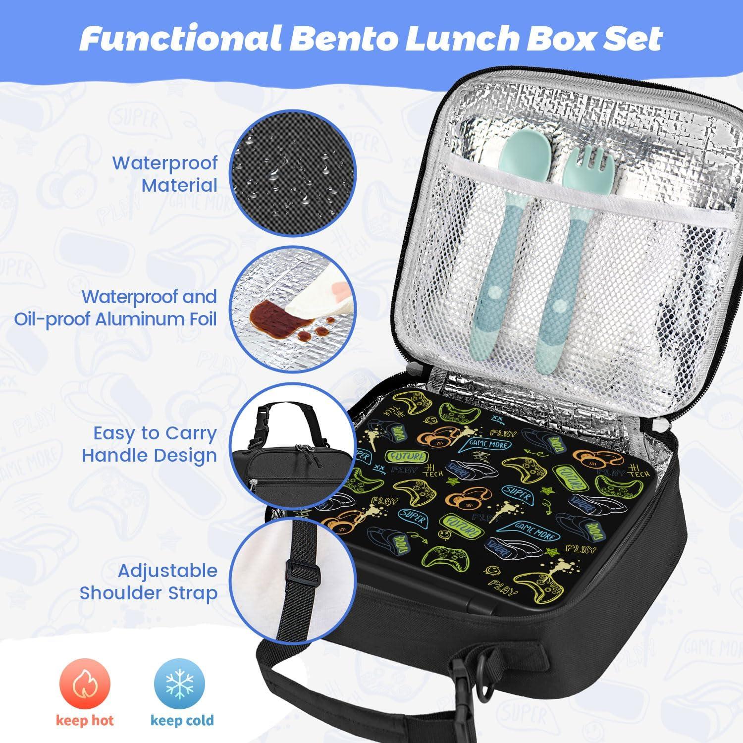 Caja Bento con Termo LOHASOK 1600 ml a Prueba de Fugas