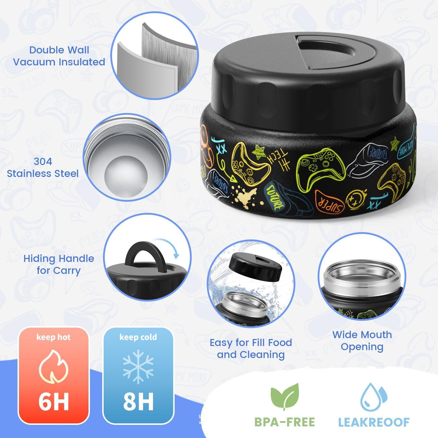 Caja Bento con Termo LOHASOK 1600 ml a Prueba de Fugas