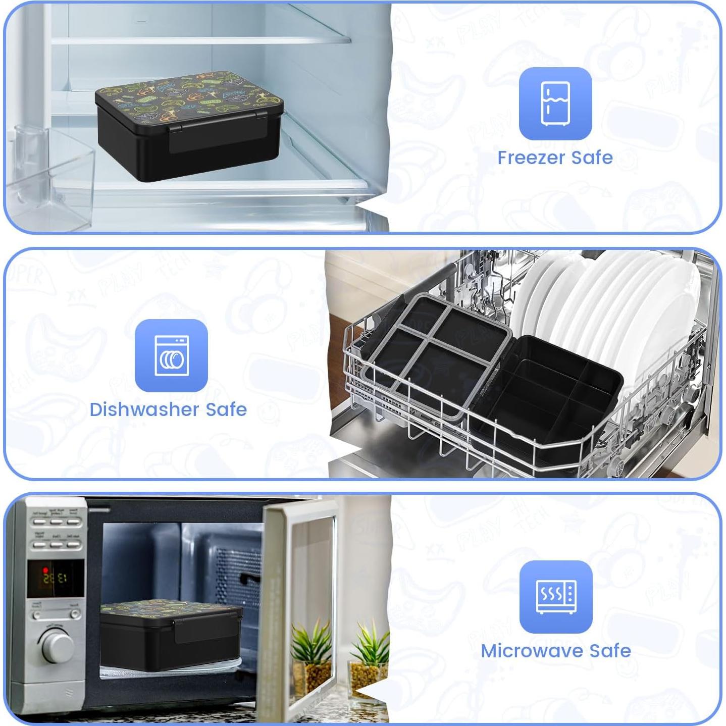 Caja Bento con Termo LOHASOK 1600 ml a Prueba de Fugas