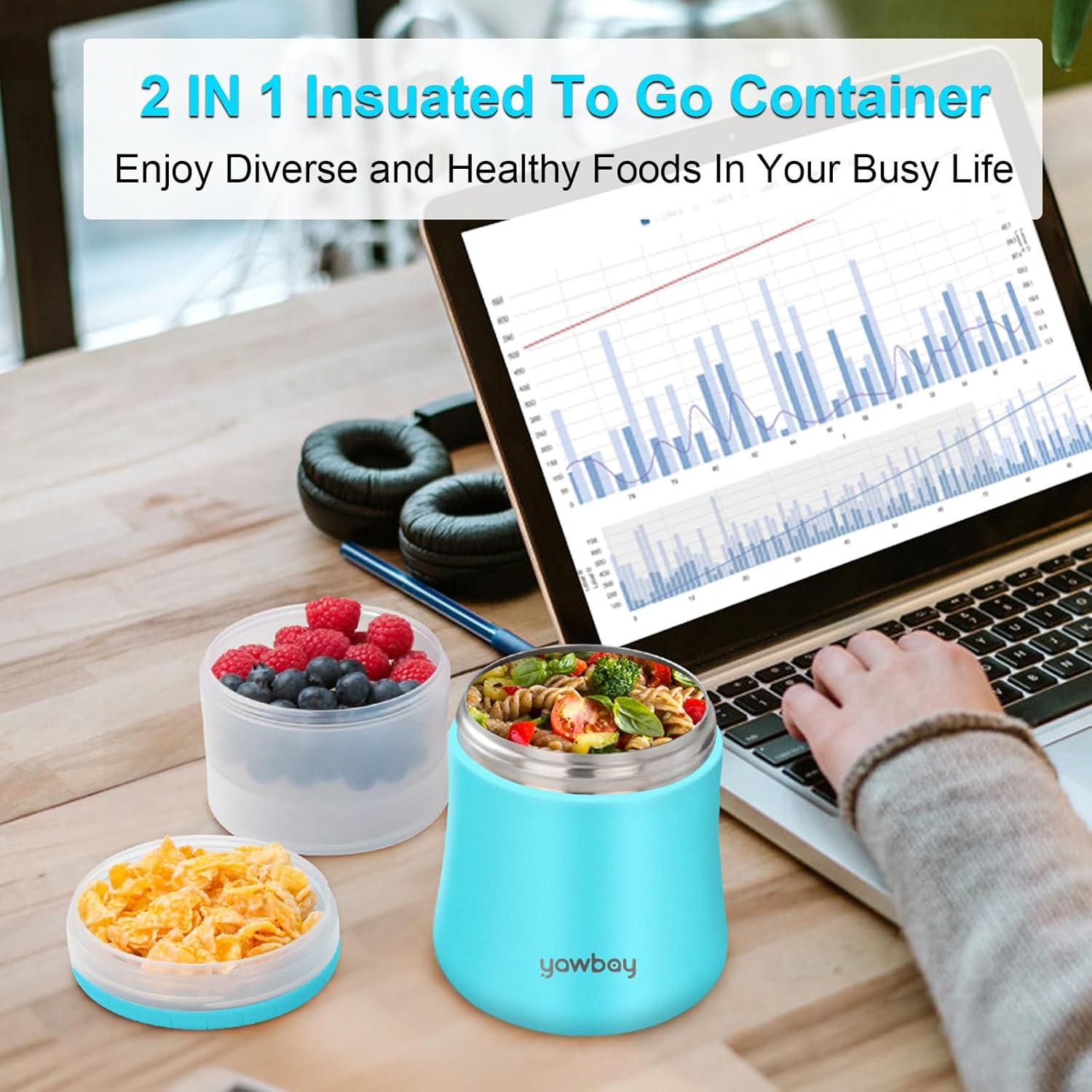 Termo Comida Caliente Yawbay 28oz Acero Inoxidable Azul