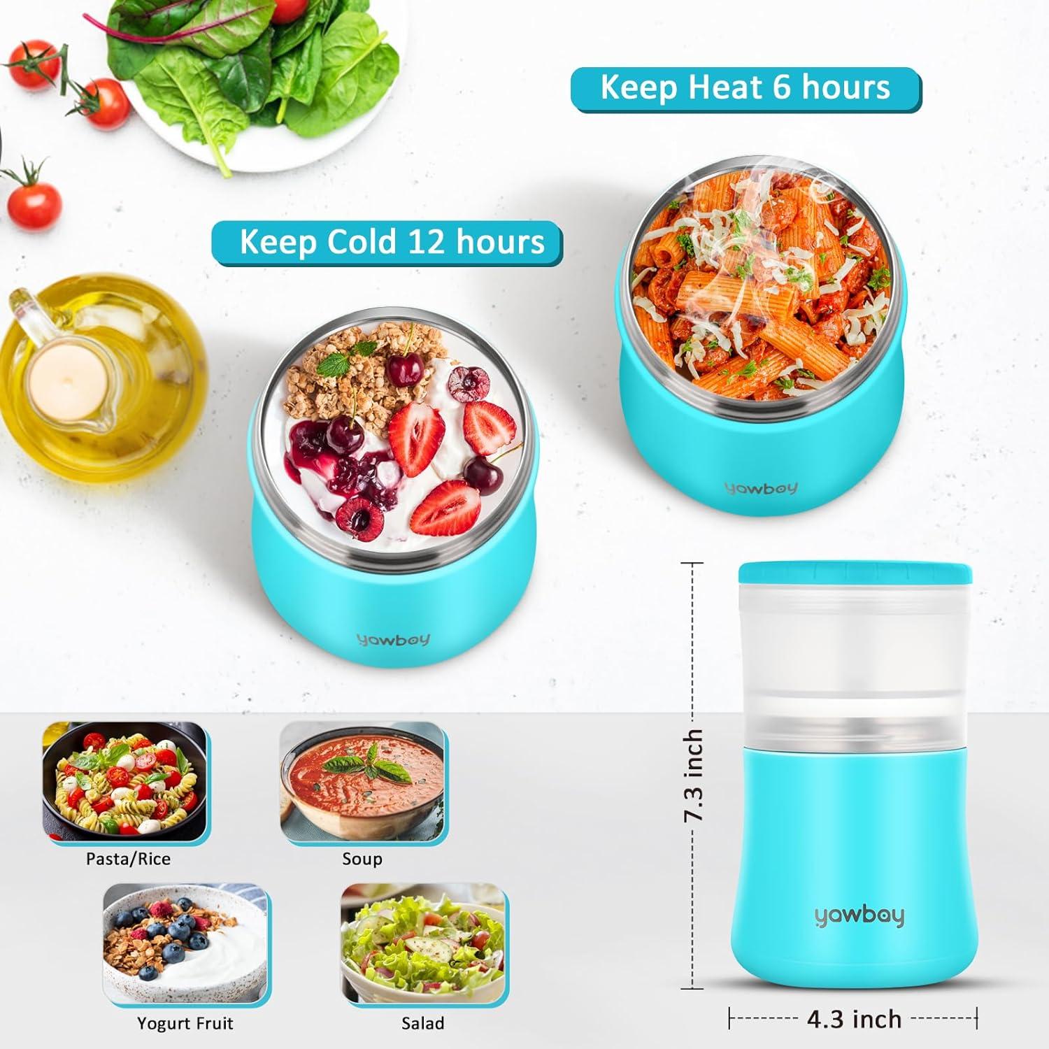Termo Comida Caliente Yawbay 28oz Acero Inoxidable Azul