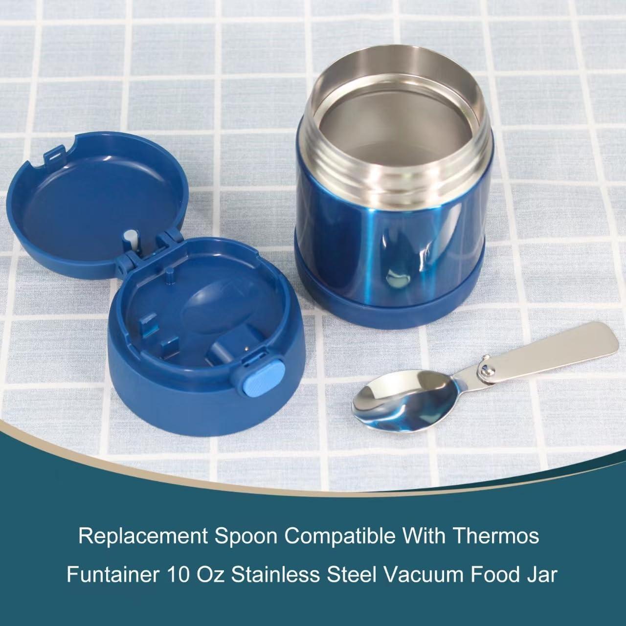 Cuchara de Reemplazo KLOWOAH para Tarro Thermos Funtainer 10oz - Acero Inoxidable (2 unidades)