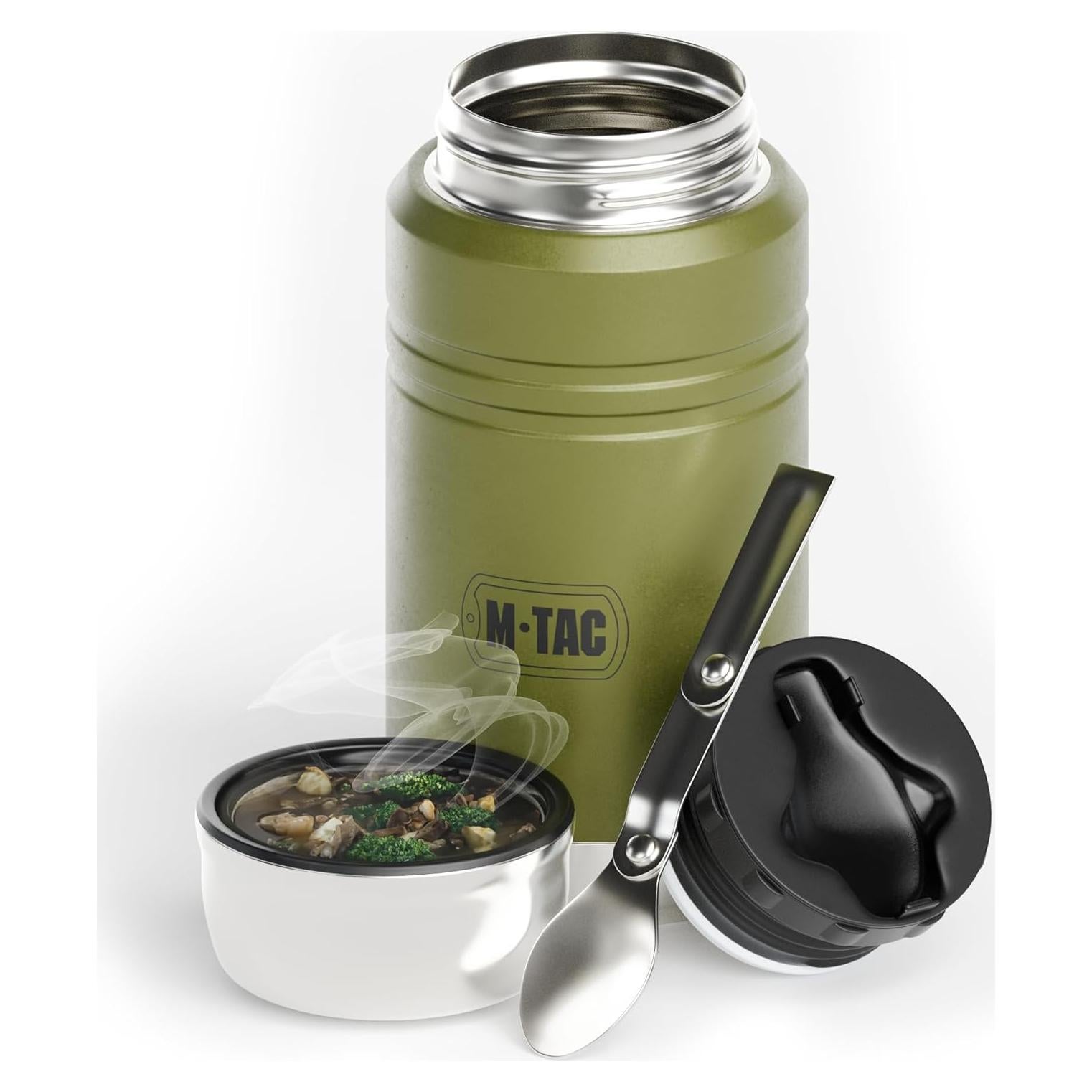 Tarro de Comida Aislado M-Tac 750ml Acero Inoxidable a Prueba de Fugas