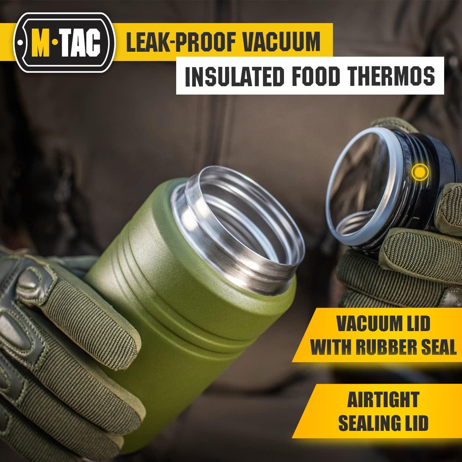 Tarro de Comida Aislado M-Tac 750ml Acero Inoxidable a Prueba de Fugas