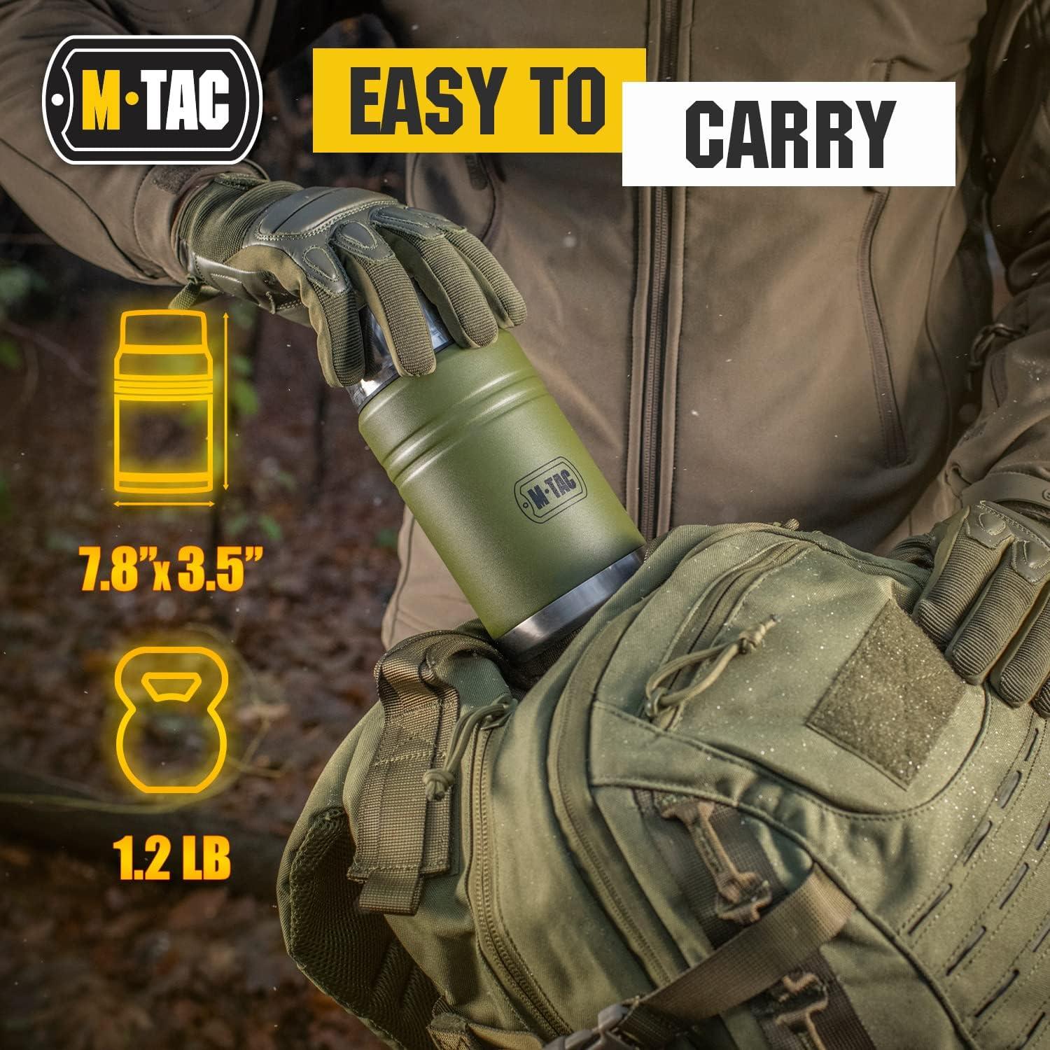 Tarro de Comida Aislado M-Tac 750ml Acero Inoxidable a Prueba de Fugas