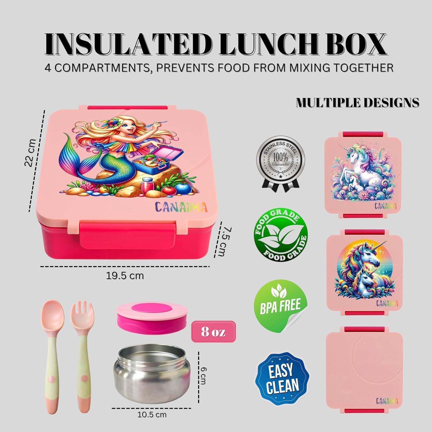 Caja Bento CANAIMA 1600ml con Termo Apta Microondas Rosa