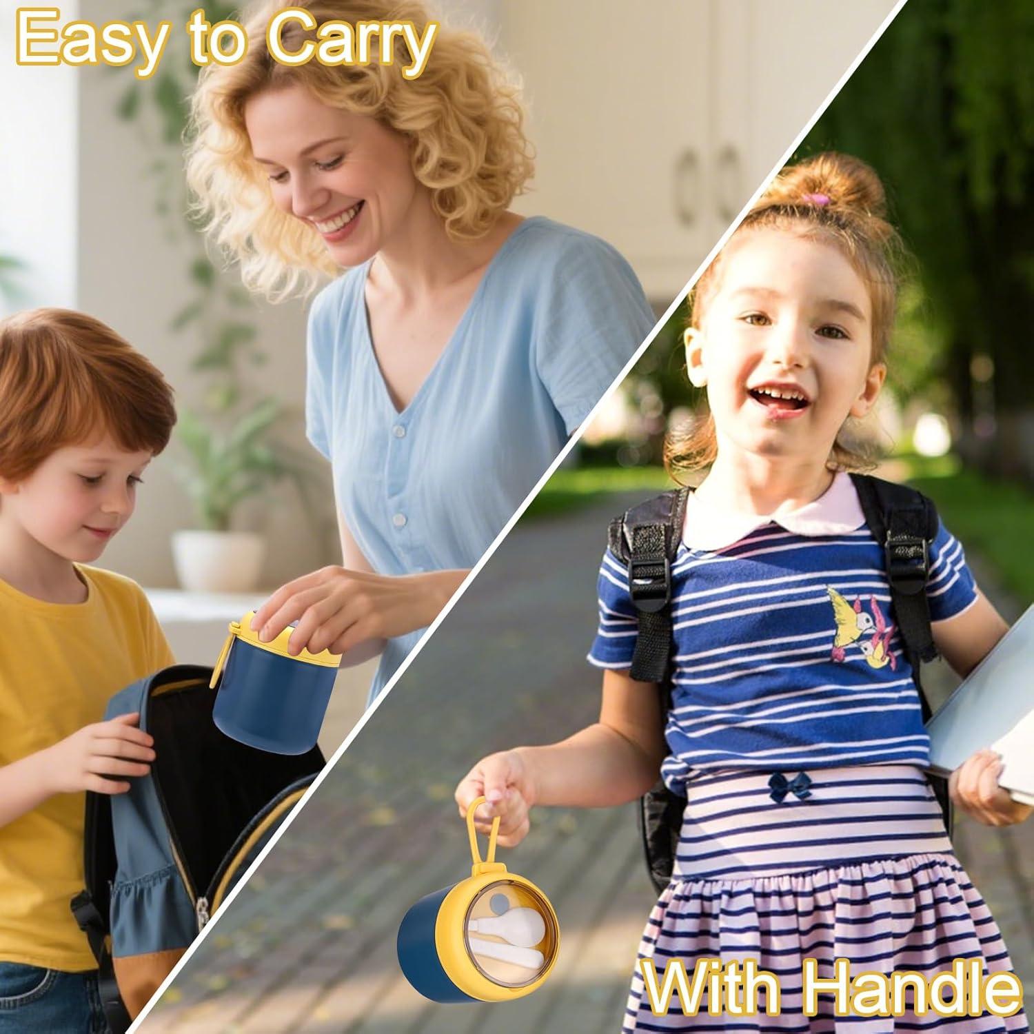 Termo Aislado Juome 16oz para Niños - Acero Inoxidable Azul