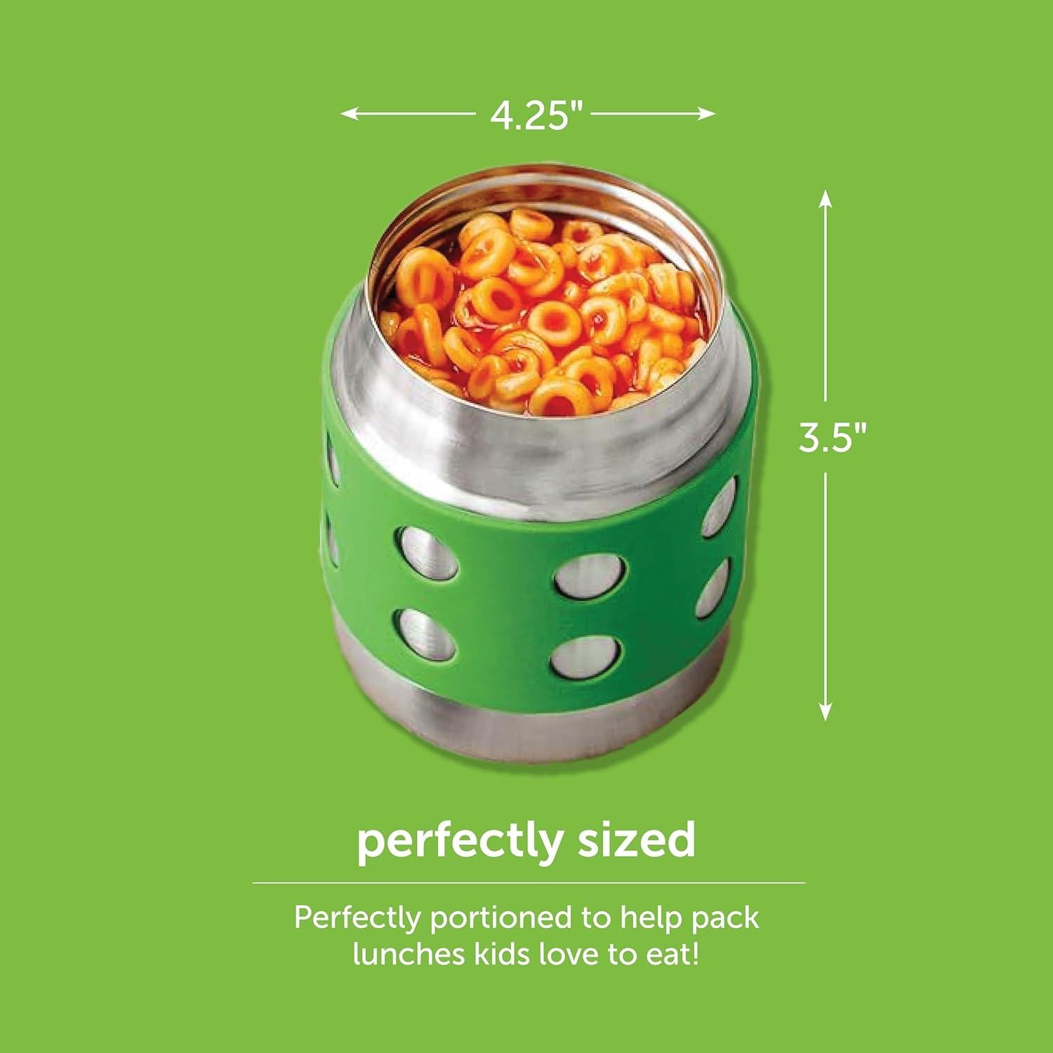 Tarro Térmico LunchBots 240 ml Acero Inoxidable Azul Verde