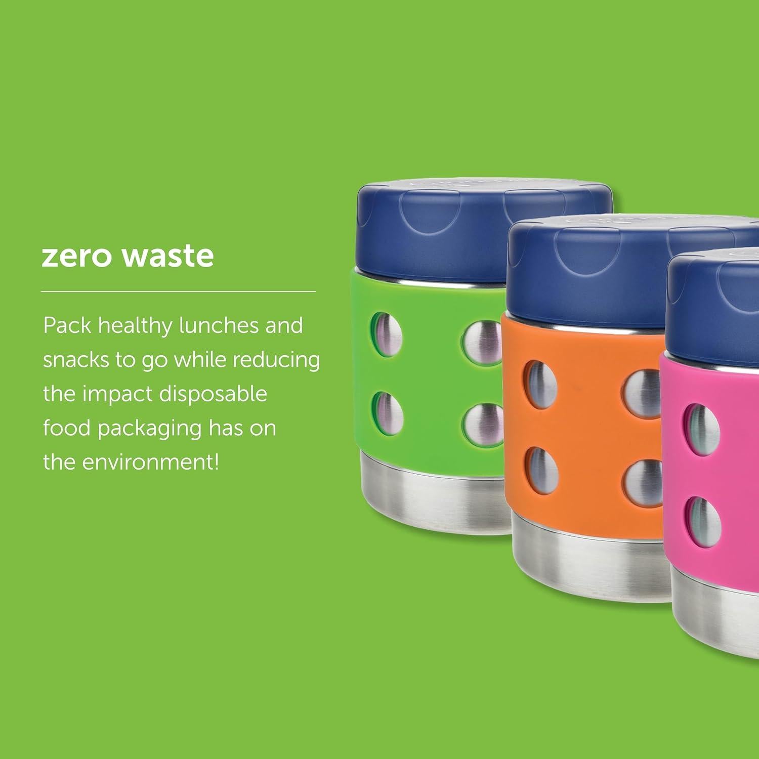 Tarro Térmico LunchBots 240 ml Acero Inoxidable Azul Verde