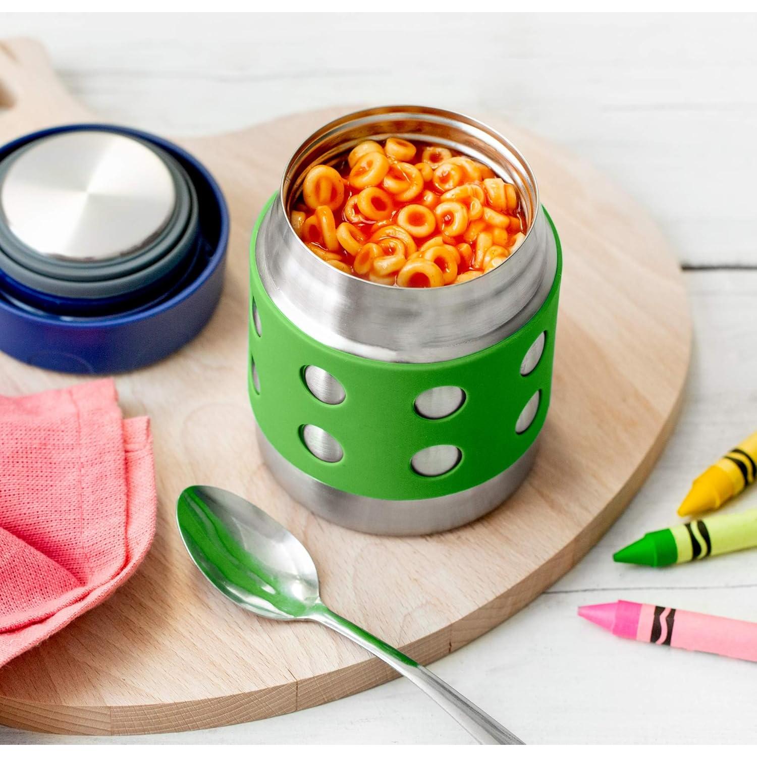 Tarro Térmico LunchBots 240 ml Acero Inoxidable Azul Verde