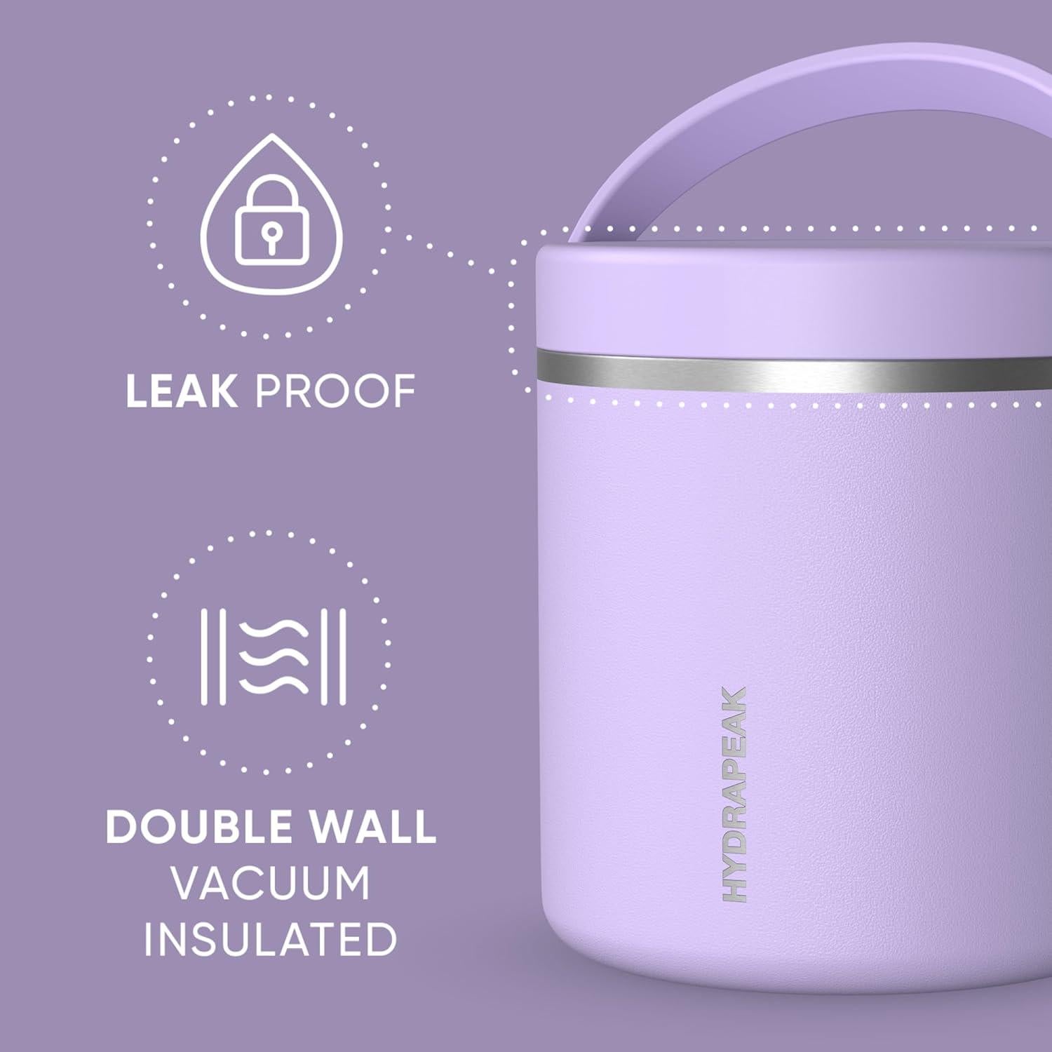 Tarro de Comida Aislado Hydrapeak 25oz Acero Inoxidable Lavanda