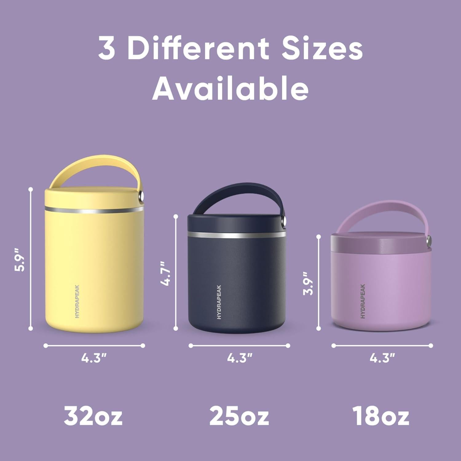 Tarro de Comida Aislado Hydrapeak 25oz Acero Inoxidable Lavanda