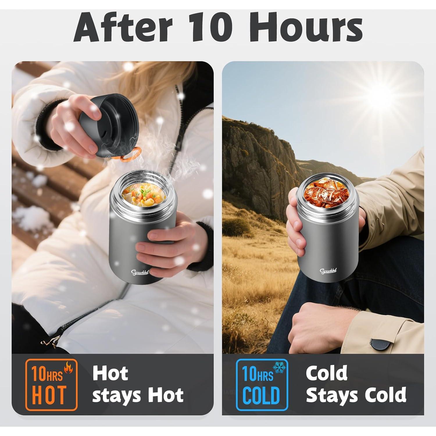 Paquete de 2 Termos Aislados Cyxwhbd 0.85L y 1.27L - 10H Caliente